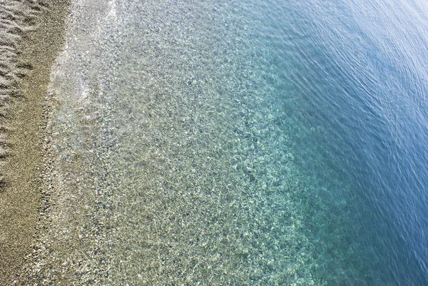 Helder Water Zee Bodem Van Zee Kiezelstenen — Stockfoto