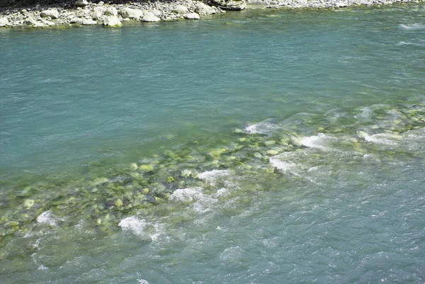 Clean river in the mountain, picturesque view, nature.