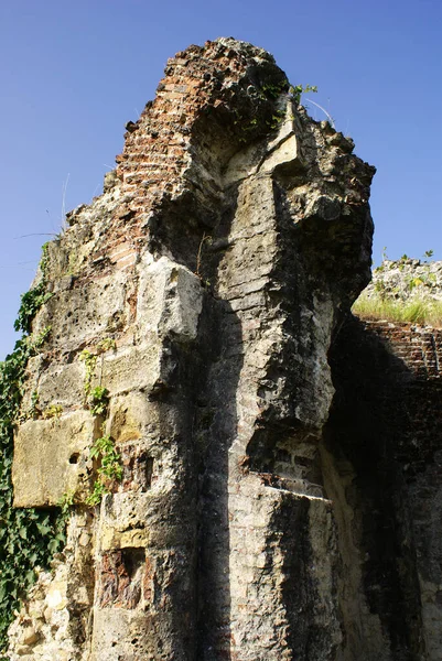 Starověké Zříceniny Zříceniny Hradu Středověká Budova Pohled — Stock fotografie