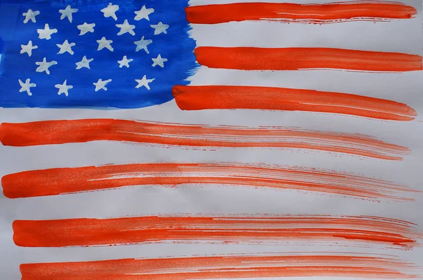 Estados Unidos País Bandera Nacional Dibujo Fondo —  Fotos de Stock