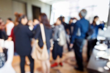 İnsanlar kahve molası zamanında Seminer Toplantı veya parti olay sırasında bulanıklık