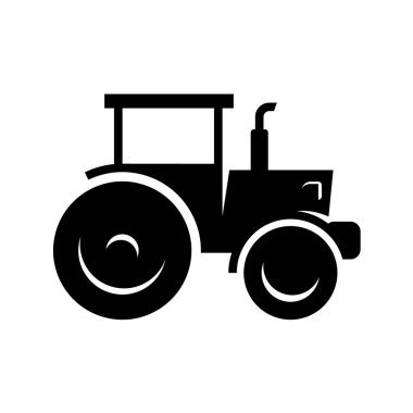 Vektör simgesi siyah düz traktör