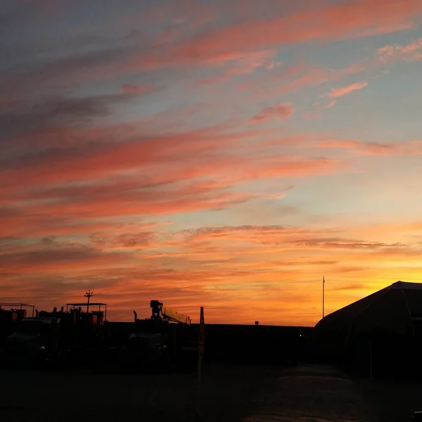 Belo Pôr Sol Céu Noite — Fotografia de Stock