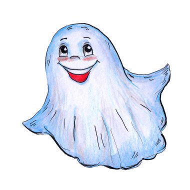 Beyaz adam çok iyi suluboya hayalet