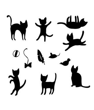 Vektör yavru kedi koleksiyonu