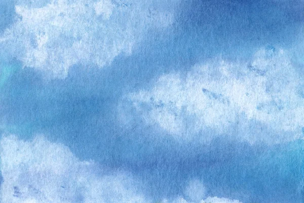 Watercolor Sky Clouds Background — Stock Photo, Image