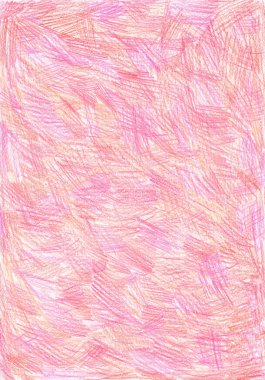 Renkli kalemler dokunuşlarla pembe turuncu doku arka plan