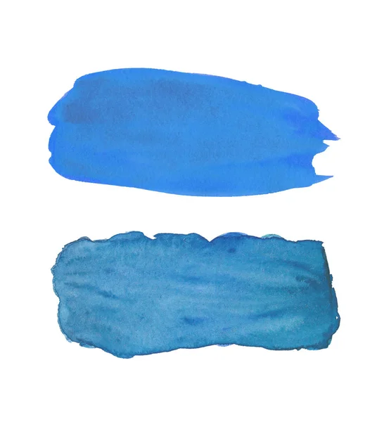 Dwa tła akwarela Abstrakcja Niebieski kolor — Zdjęcie stockowe
