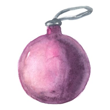 Bir Noel top suluboya çizimi 