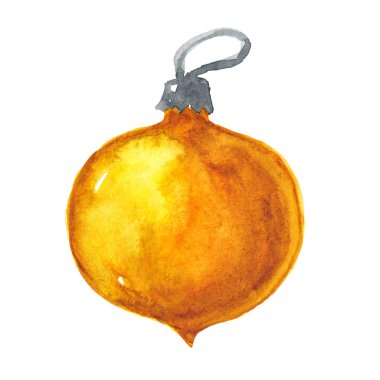 Bir Noel top suluboya çizimi 