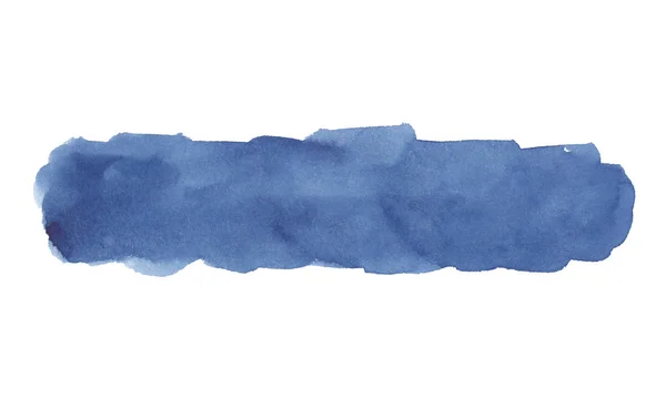 Akvarelová kresba modrého pruhu na bílém — Stock fotografie