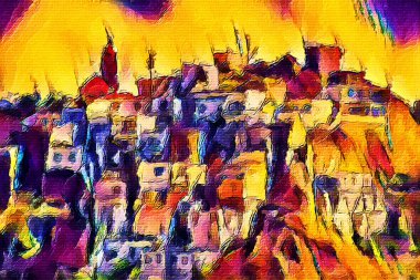 Yunanistan 'daki dağ köyü güçlü bir akvaryum dijital sanat eserleri boyuyor