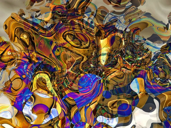 Özetler renkli dijital sanat fotoğrafı