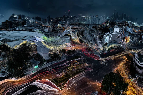 Bangkok soyut dijital resim