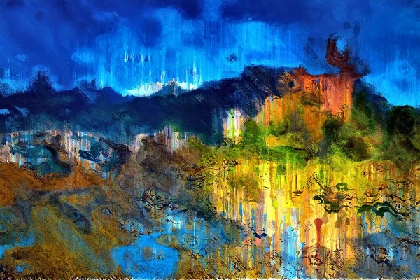 İskoç Ülkesi, dijital soyut resim