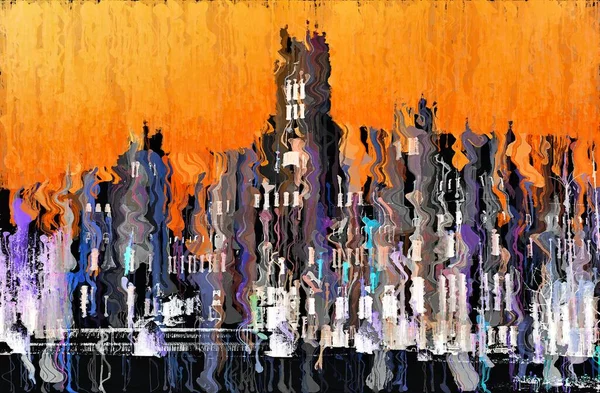 Castle dijital soyut resmi