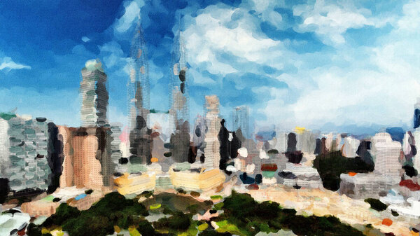 Kuala Lumpur, Malysia, digital artwork