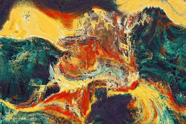 Renkli soyut dijital sanat eserleri