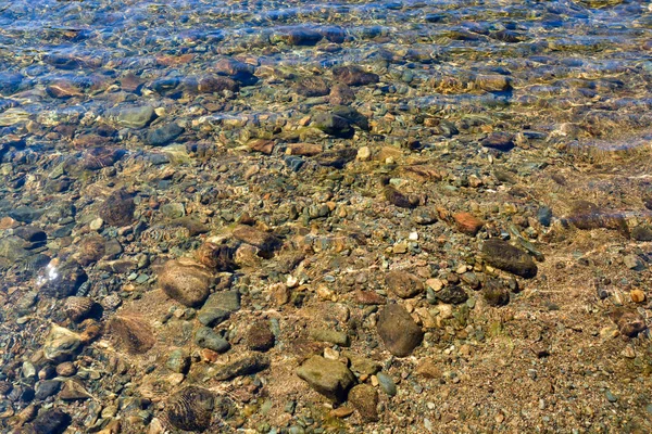 Sfondo Del Fondo Del Fiume Astrazione Ciottoli Sott Acqua — Foto Stock