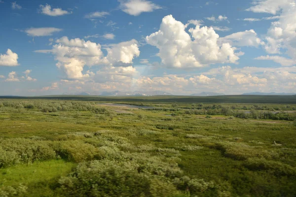 Polar Ural Tundra Terek Előtt Ural Ridge — Stock Fotó