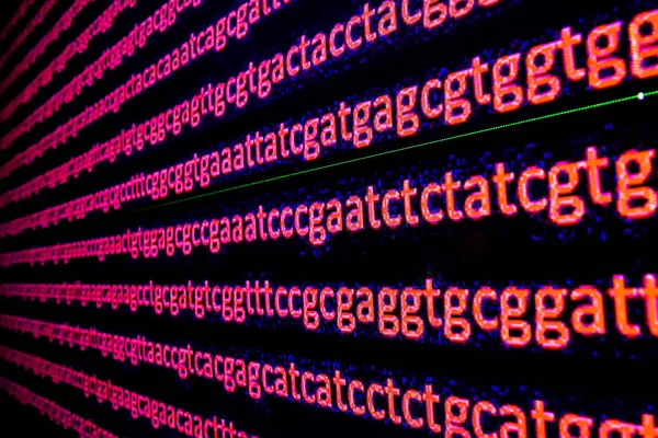 Genomic Sequencing Opeenvolging Van Nucleotidebasissen Dna — Stockfoto