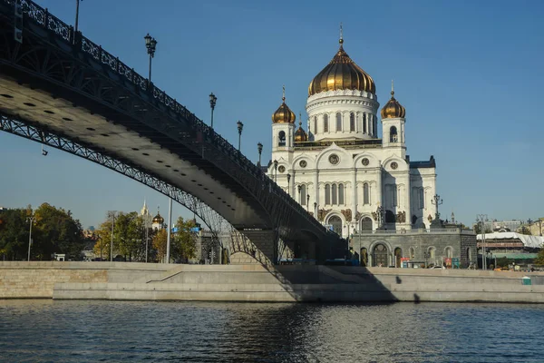 Katedra Chrystusa Zbawiciela Główny Kościół Prawosławny Stolicy Rosji — Zdjęcie stockowe