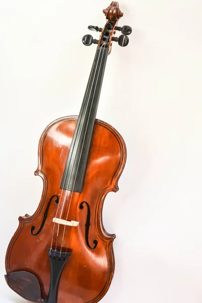 Viejo Violín Alemán Instrumento Musical Cuerda Originario Sajonia Principios Del —  Fotos de Stock