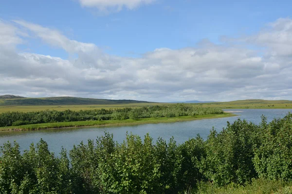 Northern River Tundra Pike River Natural Park Polar Ural — Stock Photo, Image