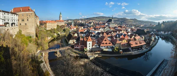 Панорама Чеського Крумлова Місто Єктом Всесвітньої Спадщини Юнеско — стокове фото