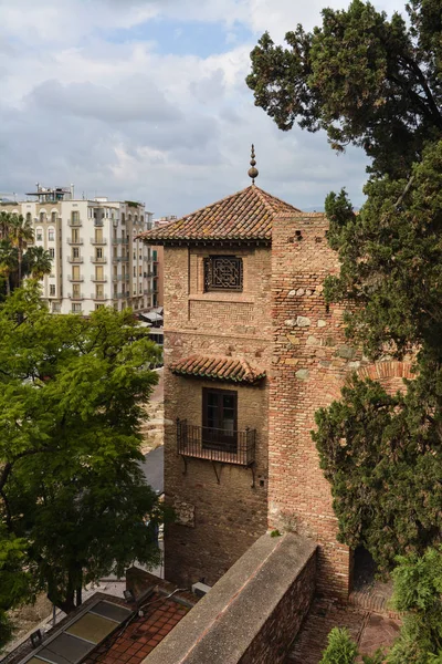Cetatea Malaga Andaluzia Obiective Turistice Din Sudul Spaniei — Fotografie, imagine de stoc