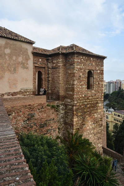 Fästningen Málaga Andalusien Sevärdheter Södra Spanien — Stockfoto