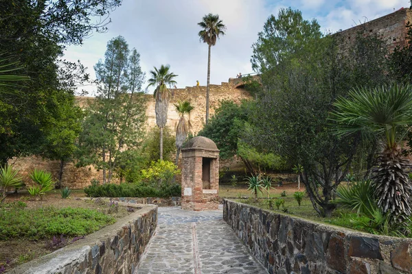 Fästningen Gibralfaro Málaga Andalusien Moriska Fortet Södra Spanien — Stockfoto