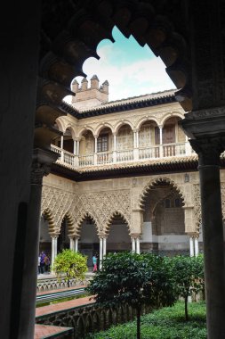 Seville Alcazar. Palace of the Spanish Kings in Andalusia, Spain. clipart
