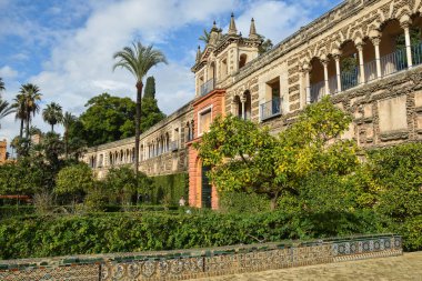 Alcazar Seville. Andalusia, İspanya İspanyol krallarının Sarayı.