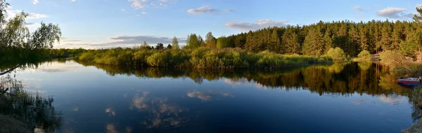 Панорама Родниковой Реки Майский Водный Ландшафт Национальном Парке Мещерский России — стоковое фото