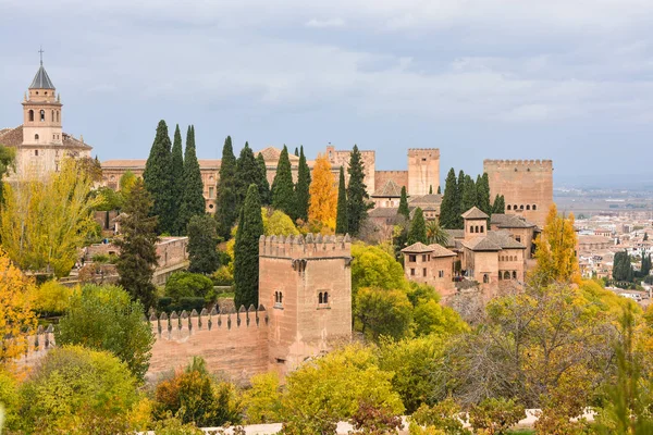 Hösten Granada Alhambra Unesco Världsarvet Andalusien Spanien — Stockfoto