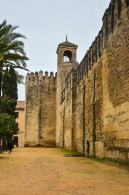 Alcazar Cordoba Hıristiyan kralların. Tarihi merkezi, Cordoba, Andalusia bulunan Ortaçağ Kalesi.