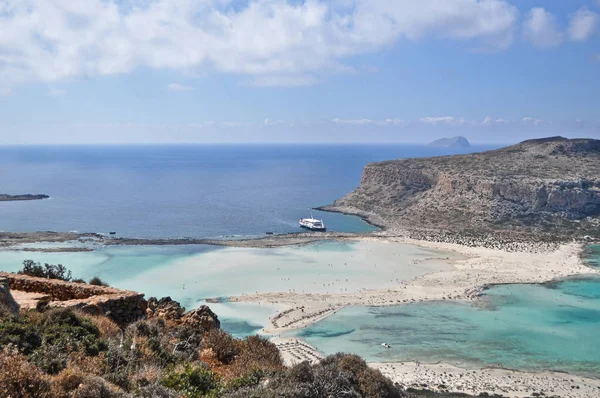Mar Verano Paisaje Costa Isla Griega Mar Mediterráneo Isla Creta — Foto de Stock
