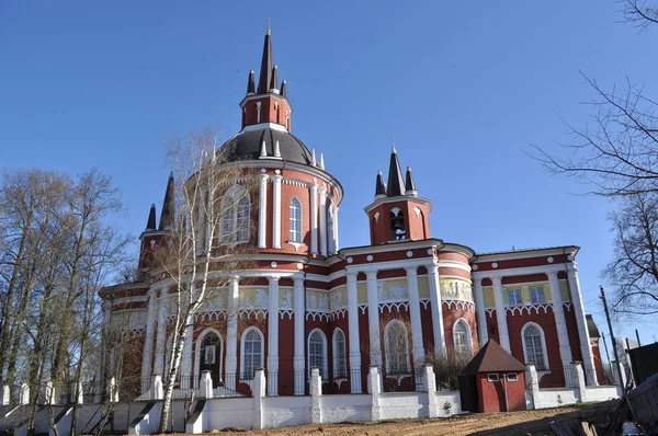 Moskova Bölgesinin Çarevo Puşkin Köyünde Harikalar Yaratan Aziz Niklas Kilisesi — Stok fotoğraf