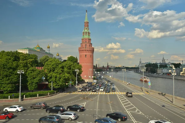 Moscovo Kremlin Rio Moscovo Cityscape Capital Rússia Verão — Fotografia de Stock