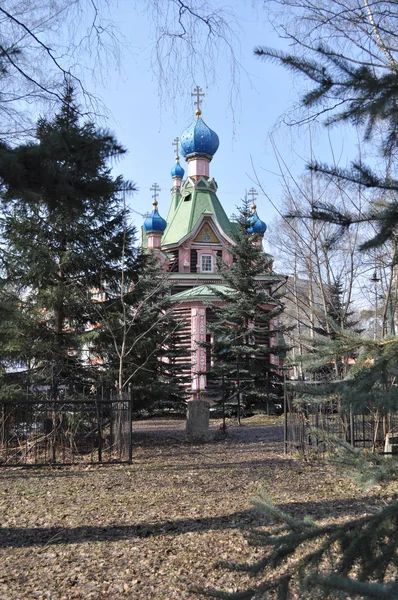Dreifaltigkeitskirche Holzkirche Ljuberzy Moskauer Gebiet Russland — Stockfoto
