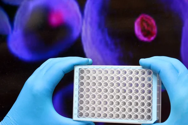 細胞生物学の研究技術 バイオ テクノロジー研究所に科学実験 — ストック写真