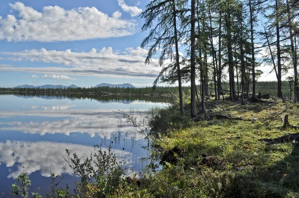 Wasser Sommerlandschaft Rund Den Fluss Suntar Hochland Von Oymyakon Jakutien — Stockfoto