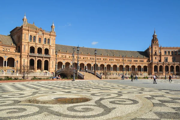 Plaza España Sevilla Plaza España Hito Sevilla Capital Andalucía — Foto de Stock