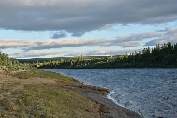 Yamal Yarımadası Manzara Kutup Uralsky Doğa Parkı Shchuchya Nehri — Stok fotoğraf