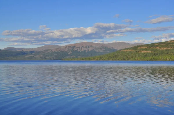 Lago Serale Nell Altopiano Putorana Paesaggio Lago Montagna Estate Sulla — Foto Stock