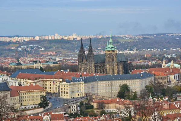 Česká Hrad Seznamu Světového Dědictví Unesco Architektonickou Dominantou Hlavního Města — Stock fotografie