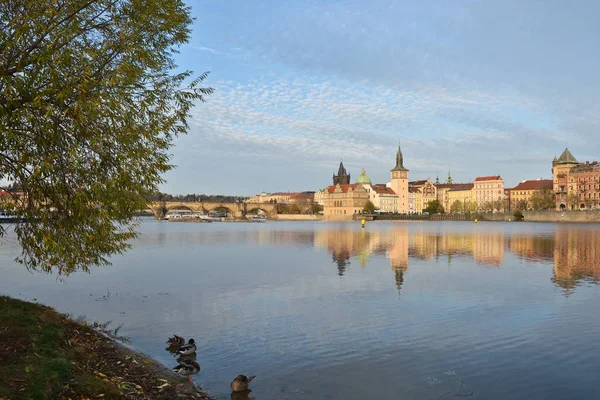 Karelsbrug Praag Het Avondlicht Stad Landschap Hoofdstad Van Tsjechische Republiek — Stockfoto