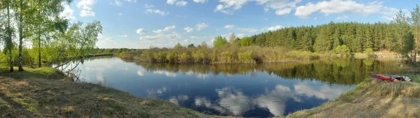 Bahar Manzara Nehir Orman Milli Park Pra Nehir Ryazan Bölgede — Stok fotoğraf