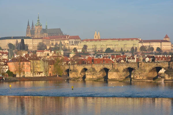 Ochtendgloren Karelsbrug Praag Ochtend Tsjechische Hoofdstad — Stockfoto